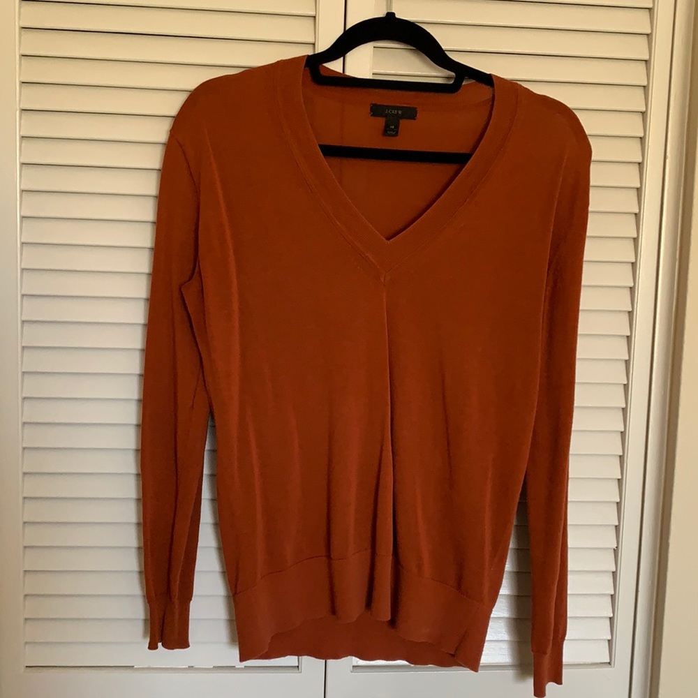 J Crew V neck cotton sweater